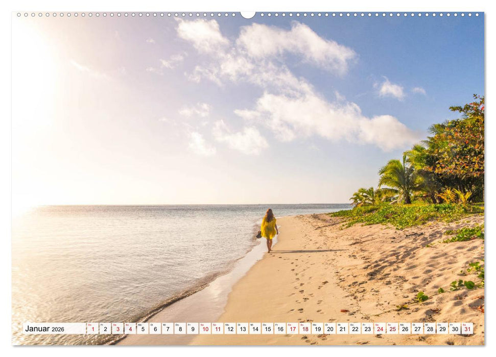 Summer Paradise Fiji (CALVENDO Premium Wandkalender 2026)