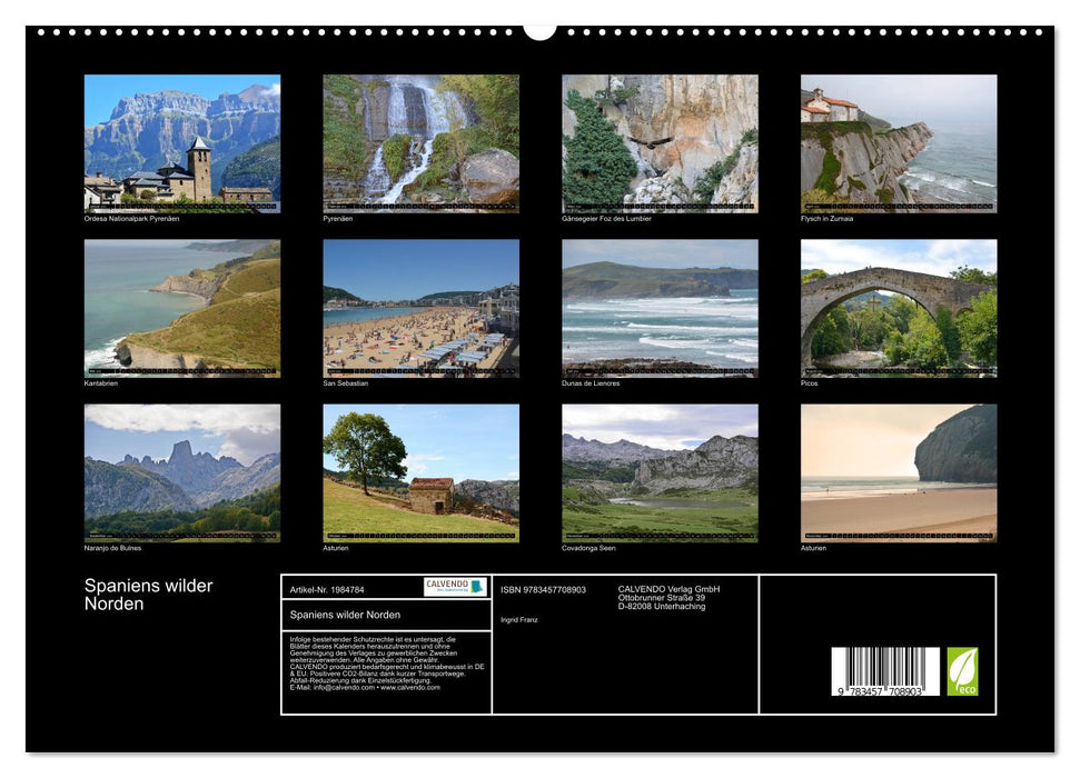 Spaniens wilder Norden (CALVENDO Premium Wandkalender 2026)