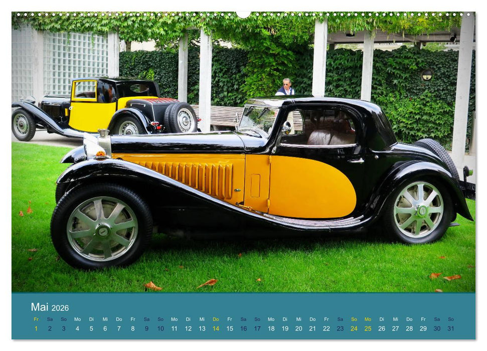 Bugatti - fahrende Kunstwerke (CALVENDO Wandkalender 2026)