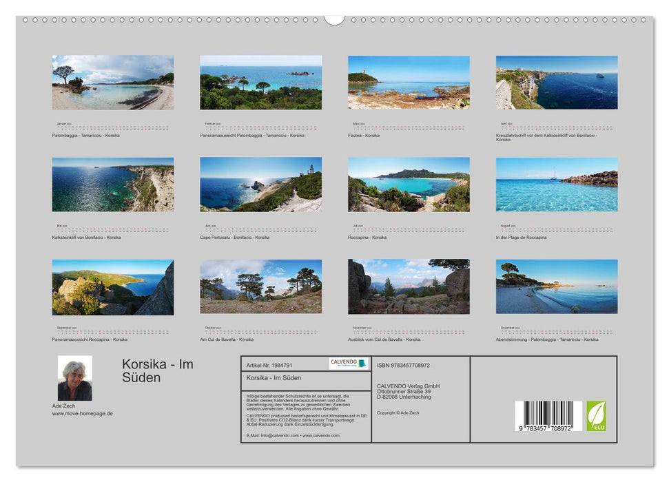 Korsika - Im Süden (CALVENDO Premium Wandkalender 2026)