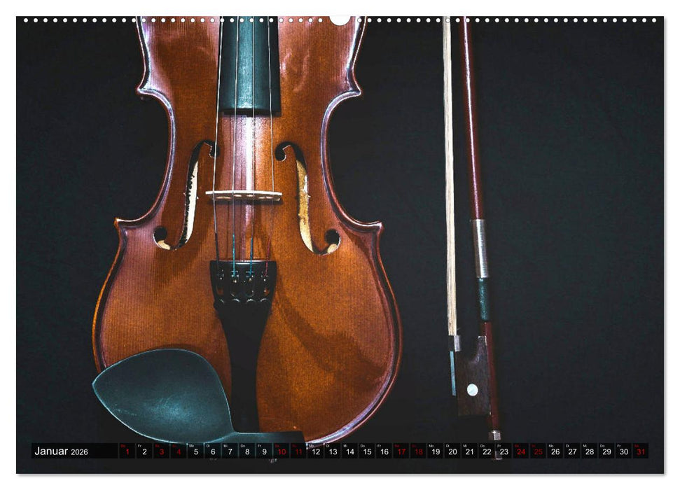 Geige - Magie der Klänge (CALVENDO Premium Wandkalender 2026)