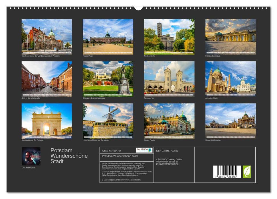 Potsdam Wunderschöne Stadt (CALVENDO Premium Wandkalender 2026)