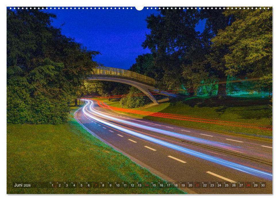 Osnabrück für Nachtschwärmer (CALVENDO Premium Wandkalender 2026)