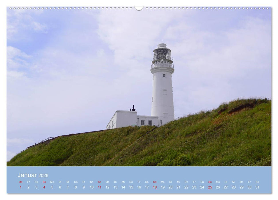 Englische Leuchttürme - Leuchtfeuer entlang Englands Küste (CALVENDO Wandkalender 2026)