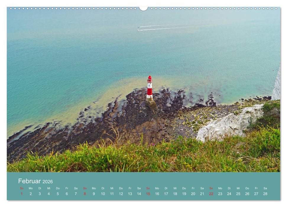 Englische Leuchttürme - Leuchtfeuer entlang Englands Küste (CALVENDO Wandkalender 2026)