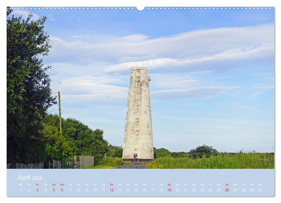 Englische Leuchttürme - Leuchtfeuer entlang Englands Küste (CALVENDO Wandkalender 2026)