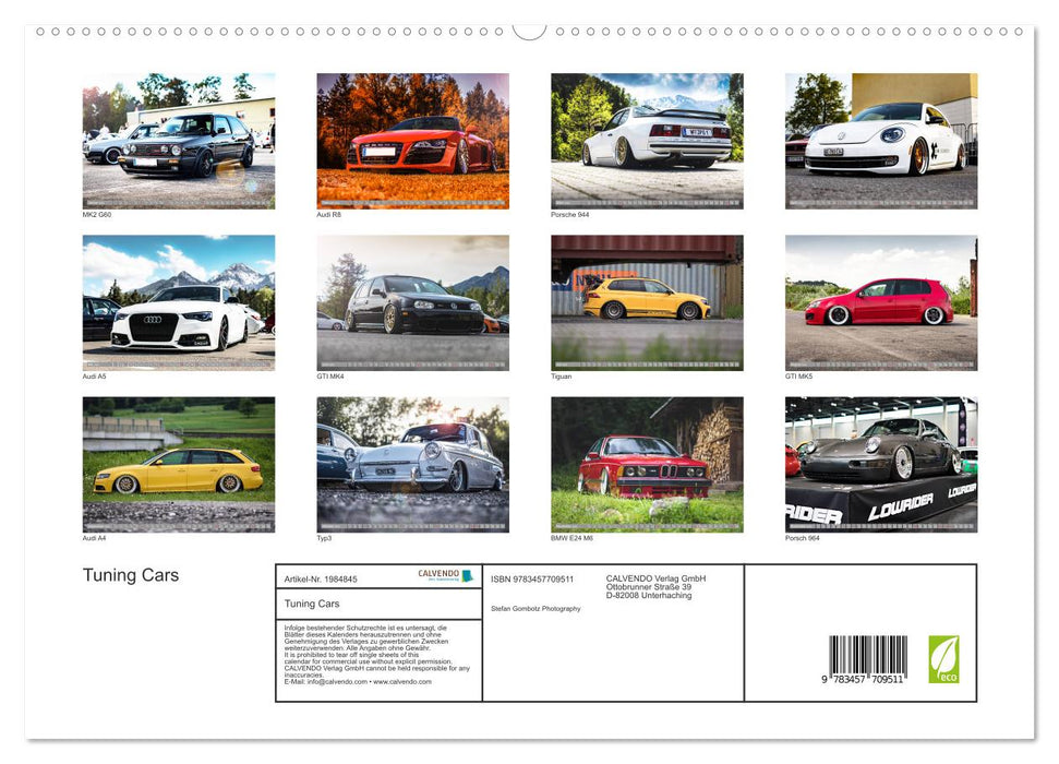 Tuning Cars (CALVENDO Premium Wandkalender 2026)