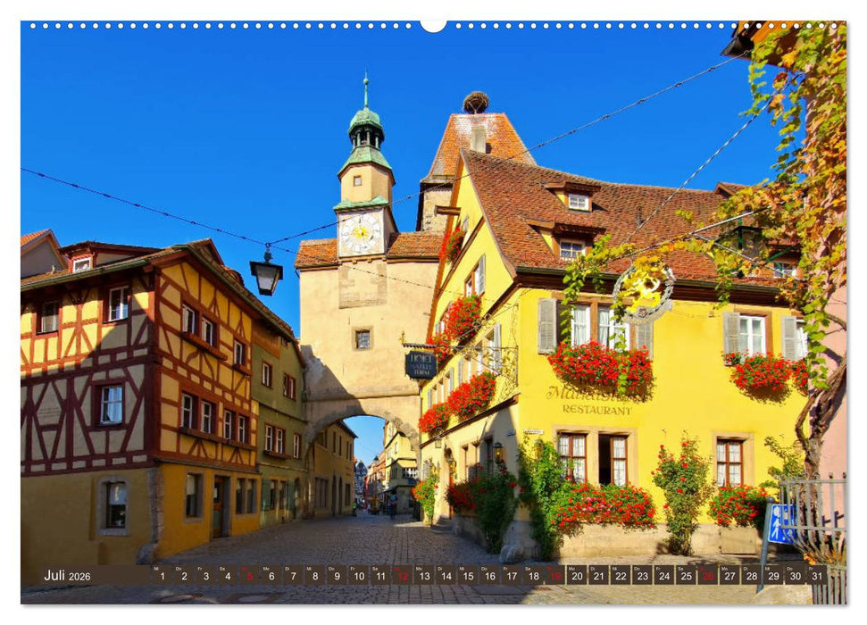 Rothenburg o. d. Tauber - Perle des Taubertales (CALVENDO Premium Wandkalender 2026)