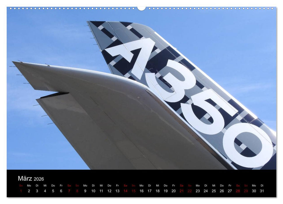 Airbus A350 Hautnah (CALVENDO Premium Wandkalender 2026)