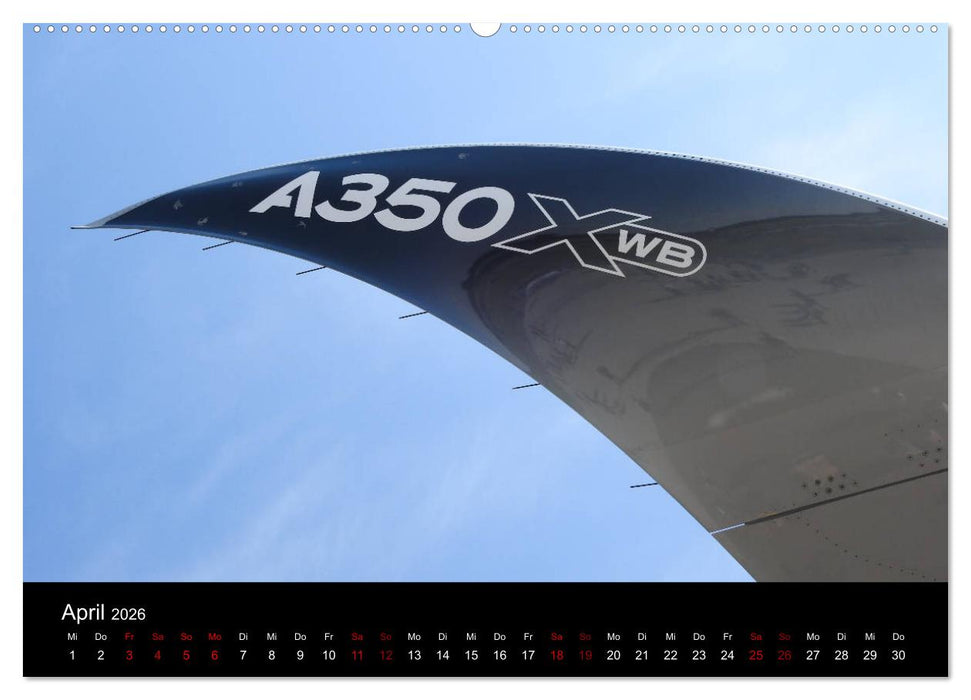 Airbus A350 Hautnah (CALVENDO Premium Wandkalender 2026)
