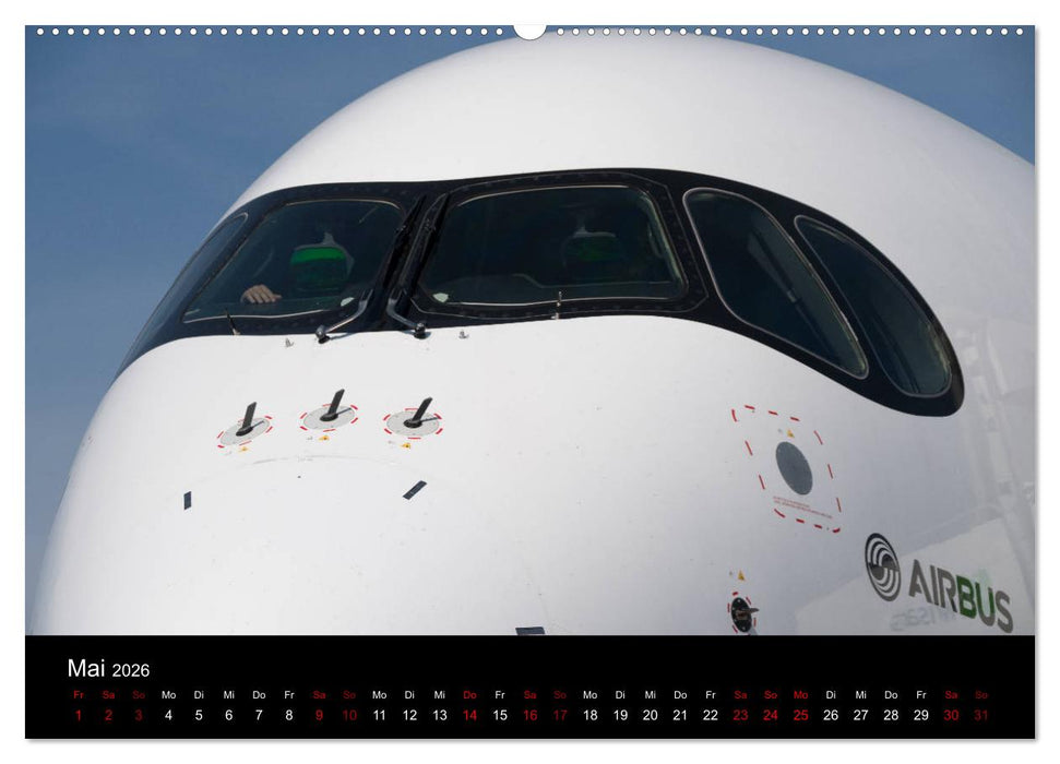 Airbus A350 Hautnah (CALVENDO Premium Wandkalender 2026)