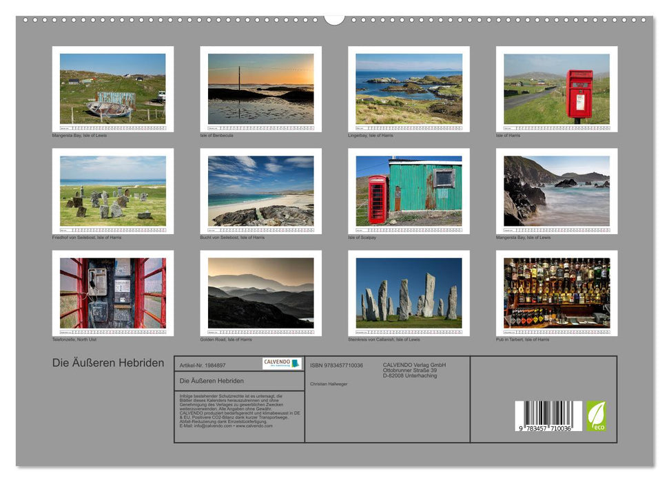 Die Äußeren Hebriden (CALVENDO Premium Wandkalender 2026)