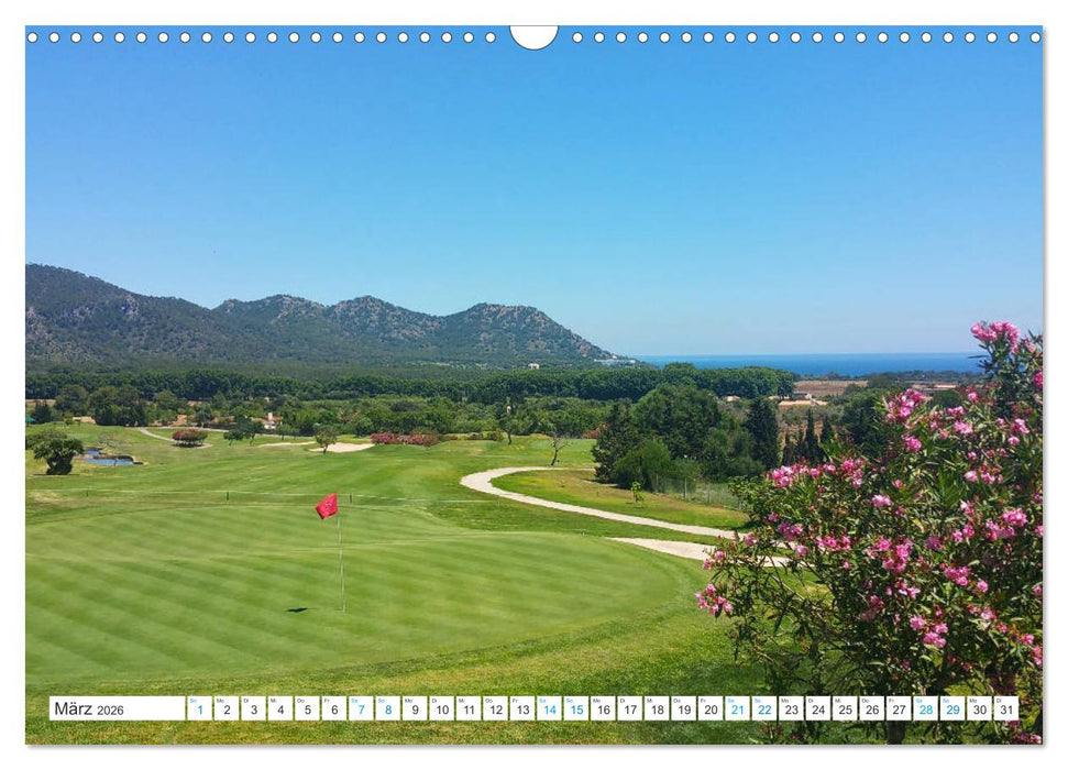 Mediterrane Golfplätze - Spanien, Portugal, Mallorca (CALVENDO Wandkalender 2026)