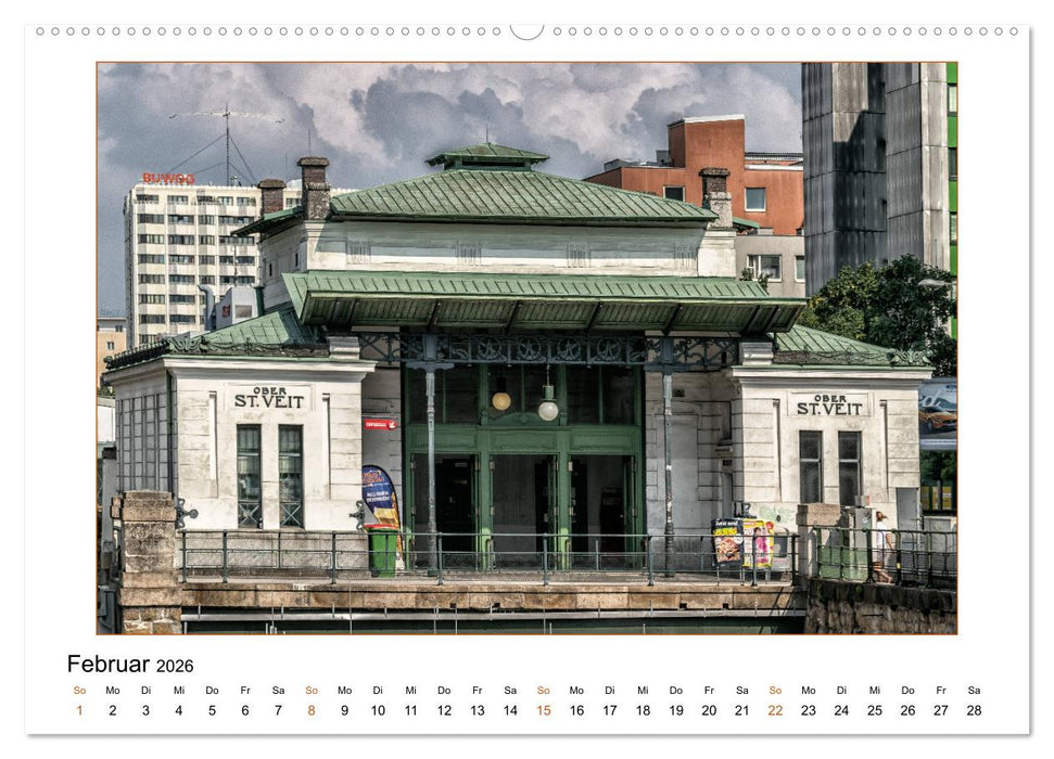Otto Wagners Wien (CALVENDO Premium Wandkalender 2026)