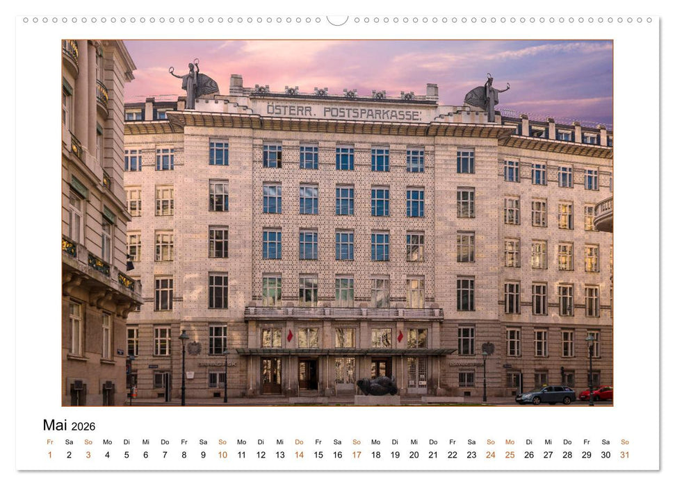 Otto Wagners Wien (CALVENDO Premium Wandkalender 2026)