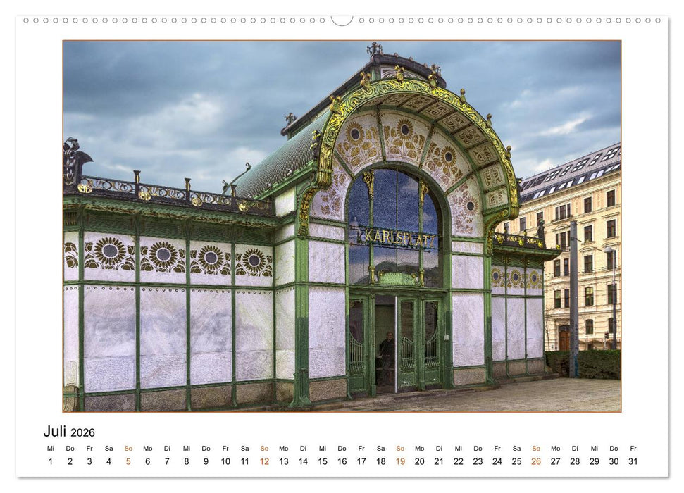 Otto Wagners Wien (CALVENDO Premium Wandkalender 2026)