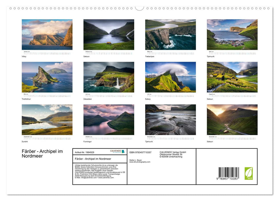 Färöer - Archipel im Nordmeer (CALVENDO Premium Wandkalender 2026)