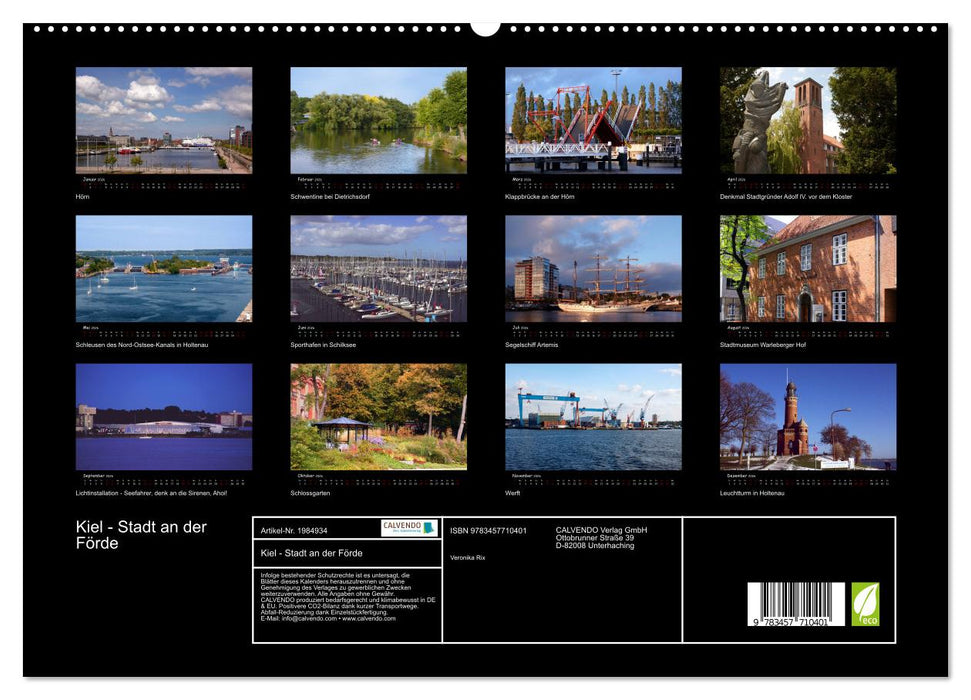 Kiel - Stadt an der Förde (CALVENDO Premium Wandkalender 2026)