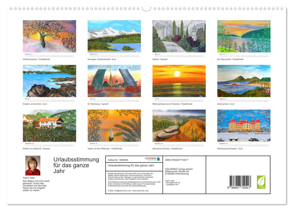 Urlaubsstimmung für das ganze Jahr (CALVENDO Premium Wandkalender 2026)