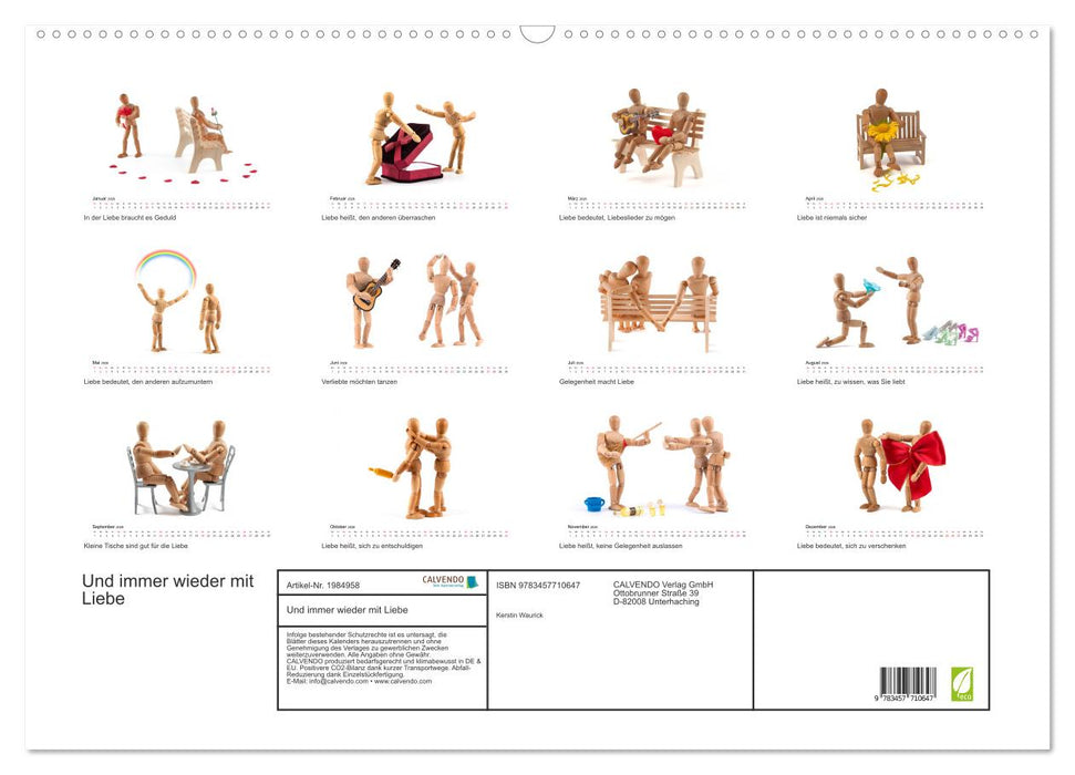 Und immer wieder mit Liebe (CALVENDO Wandkalender 2026)