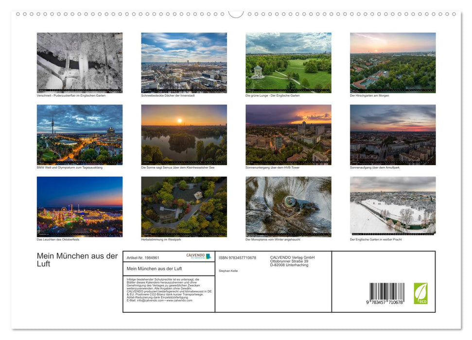 Mein München aus der Luft (CALVENDO Premium Wandkalender 2026)