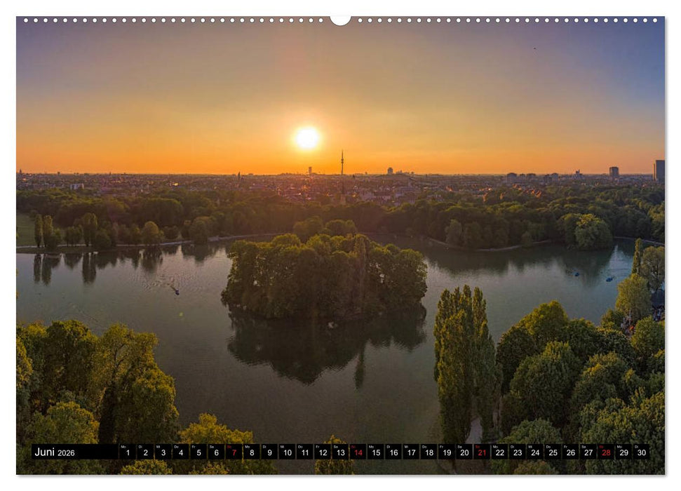 Mein München aus der Luft (CALVENDO Premium Wandkalender 2026)