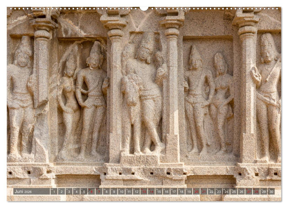 Indien - Mahabalipuram (CALVENDO Premium Wandkalender 2026)