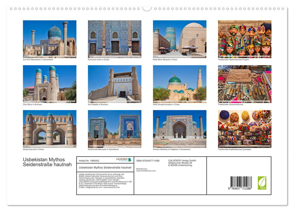 Usbekistan Mythos Seidenstraße hautnah (CALVENDO Premium Wandkalender 2026)