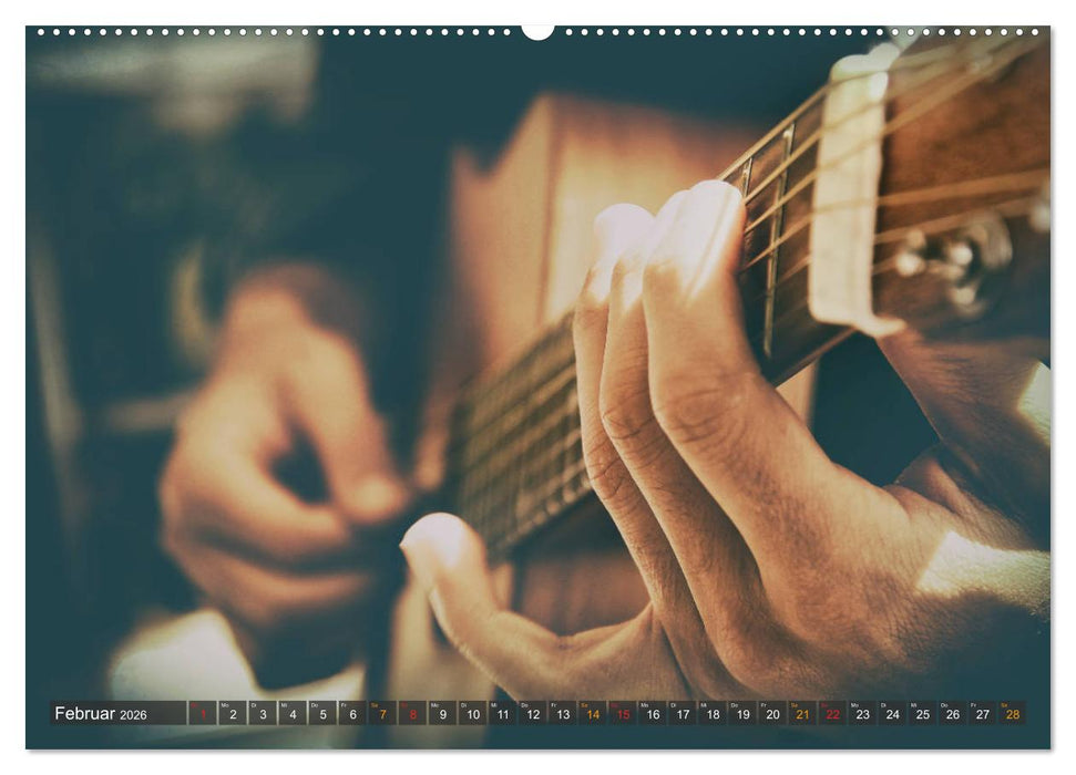 Gitarre - Freiheit Träume (CALVENDO Premium Wandkalender 2026)