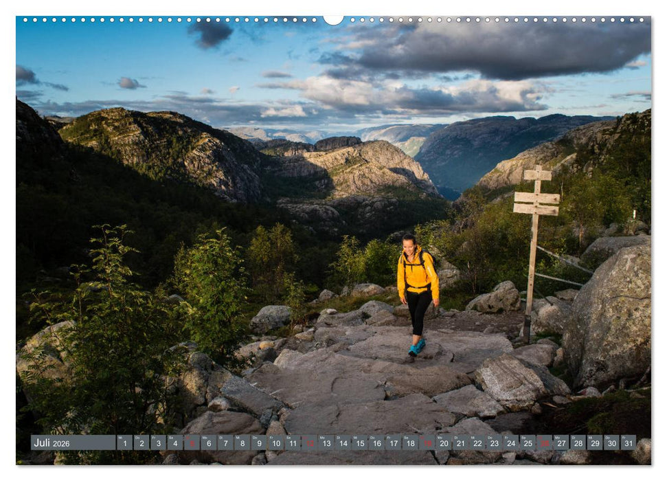 Wandern - In Norwegen und Schweden (CALVENDO Premium Wandkalender 2026)
