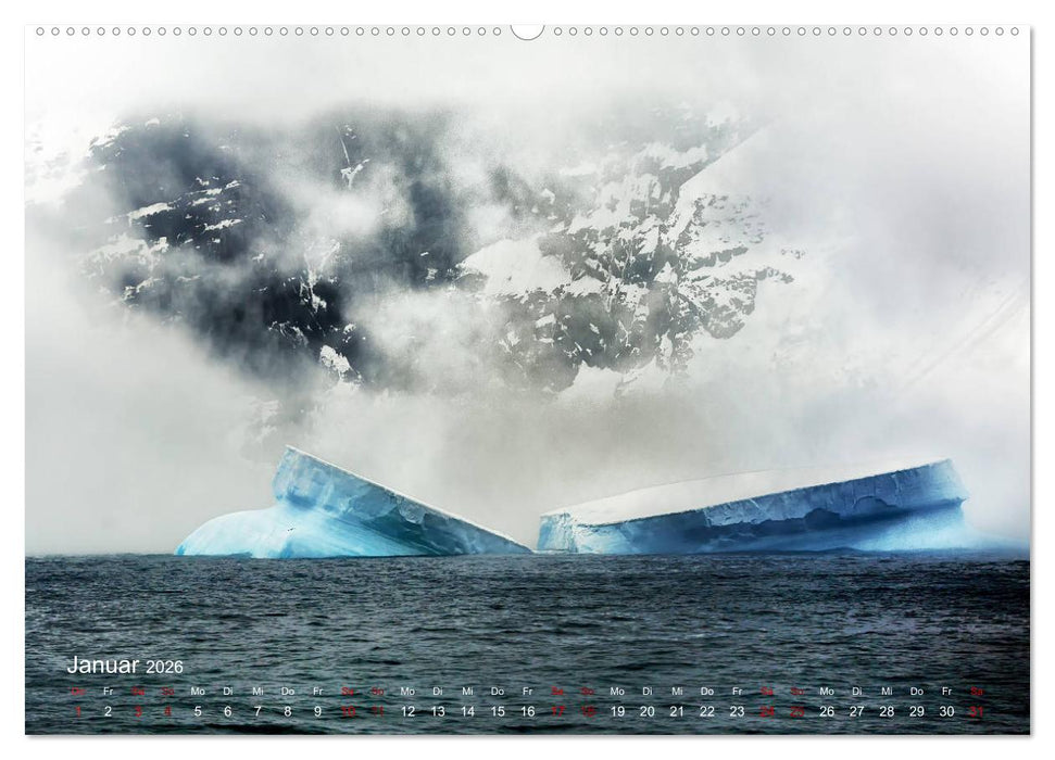 Antarktis, die eisige Heimat der Pinguine (CALVENDO Premium Wandkalender 2026)