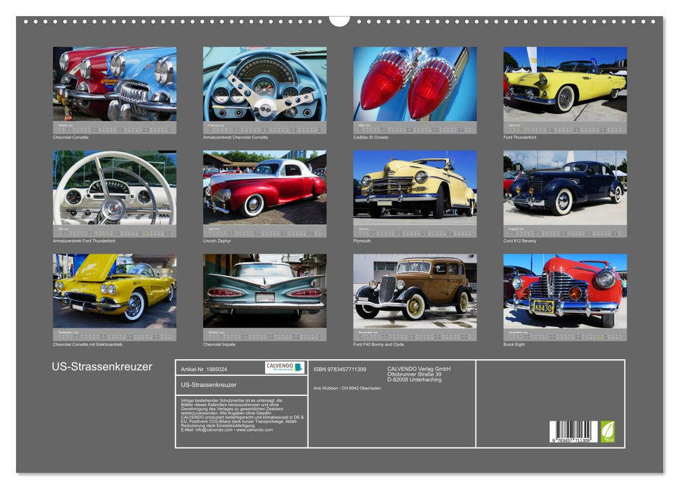 US-Strassenkreuzer (CALVENDO Wandkalender 2026)