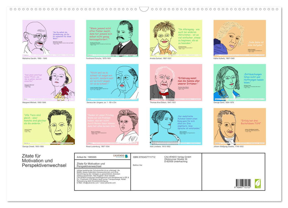 Zitate für Motivation und Perspektivenwechsel (CALVENDO Wandkalender 2026)
