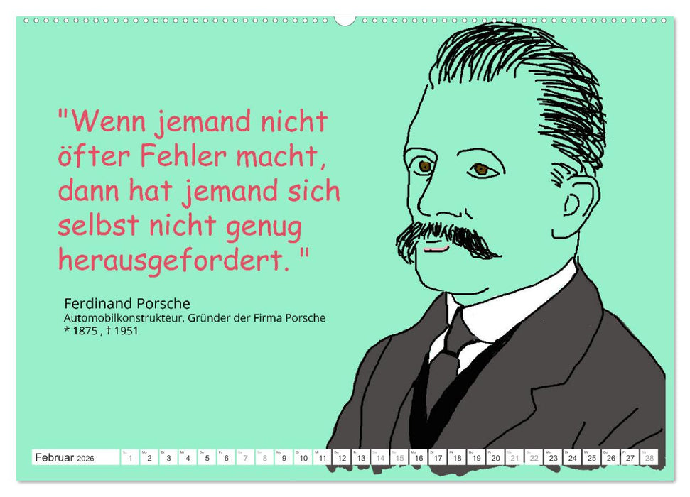 Zitate für Motivation und Perspektivenwechsel (CALVENDO Wandkalender 2026)