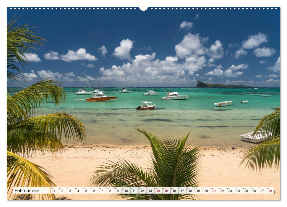 Traumstrände auf Mauritius (CALVENDO Premium Wandkalender 2026)