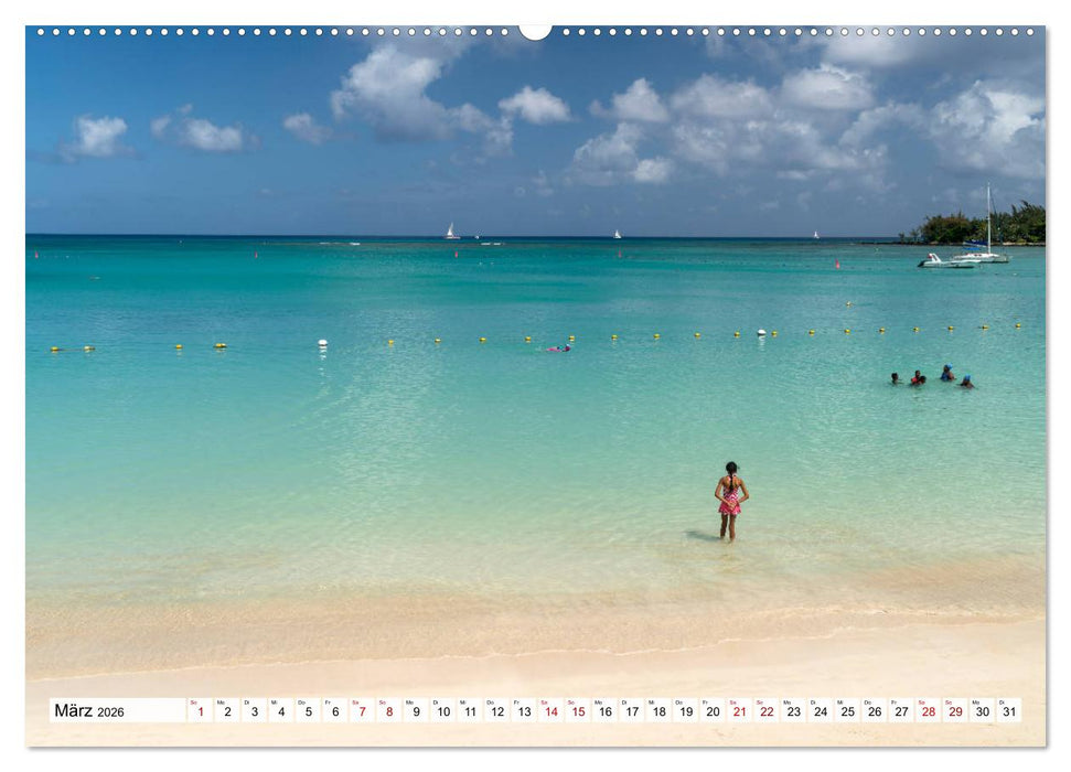 Traumstrände auf Mauritius (CALVENDO Premium Wandkalender 2026)