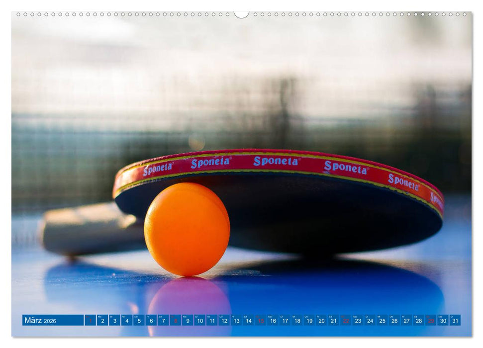 Tischtennis - Der am schnellsten gespielte Sport der Welt (CALVENDO Premium Wandkalender 2026)