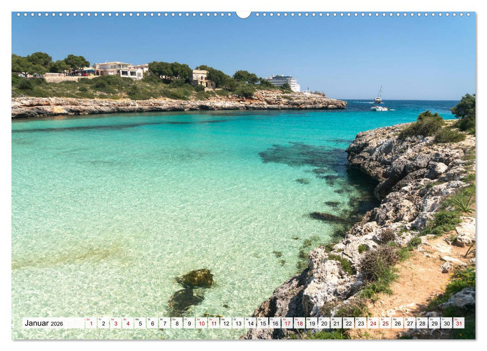 Traumstrände auf Mallorca (CALVENDO Premium Wandkalender 2026)