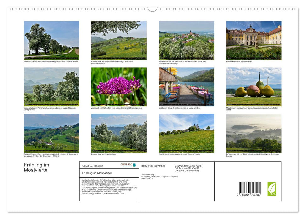 Frühling im Mostviertel (CALVENDO Premium Wandkalender 2026)