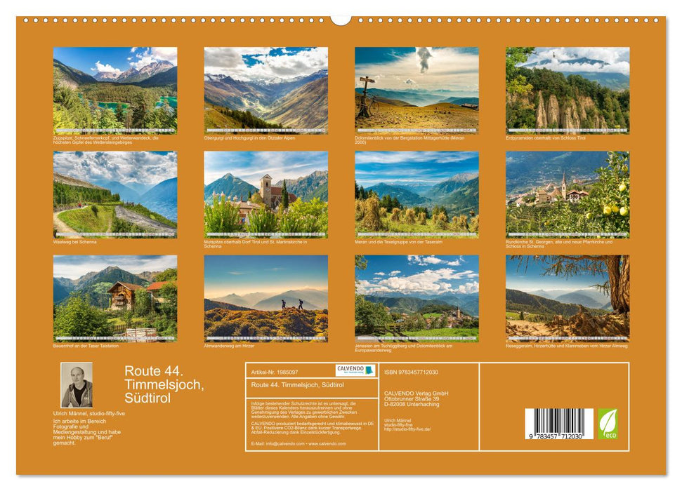 Route 44. Timmelsjoch, Südtirol (CALVENDO Premium Wandkalender 2026)