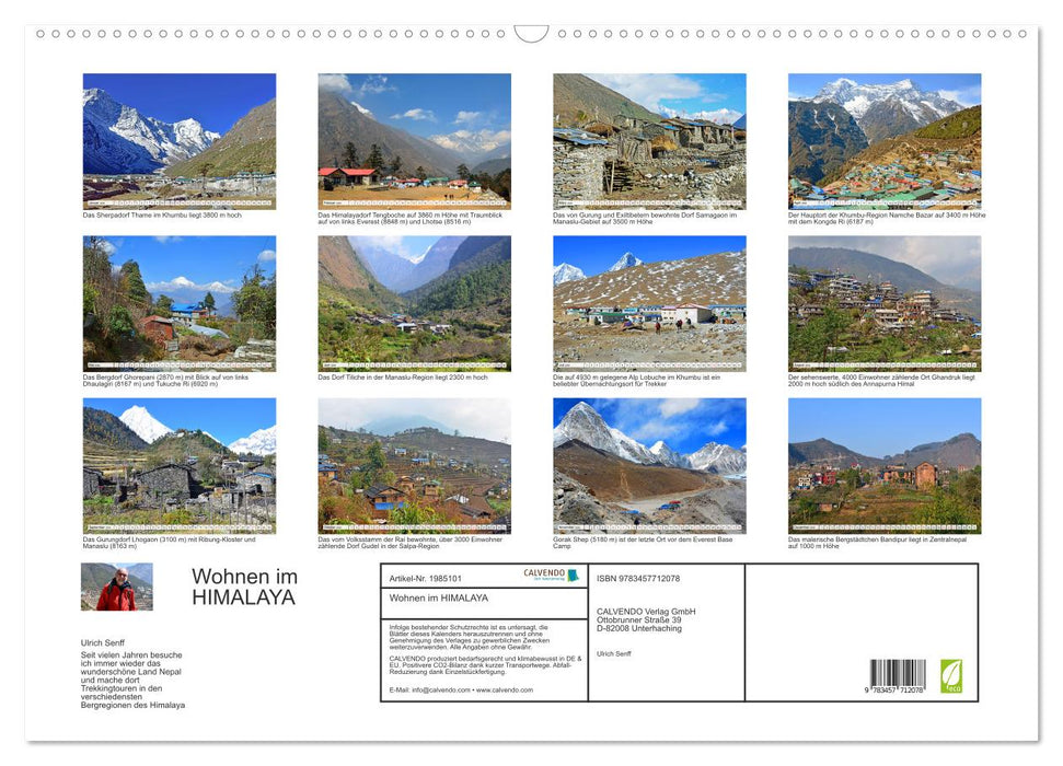 Wohnen im HIMALAYA (CALVENDO Wandkalender 2026)