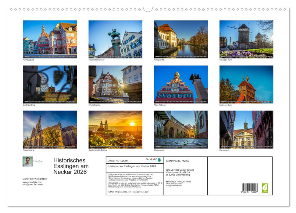 Historisches Esslingen am Neckar 2026 (CALVENDO Wandkalender 2026)