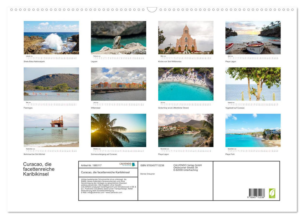 Curacao, die facettenreiche Karibikinsel (CALVENDO Wandkalender 2026)