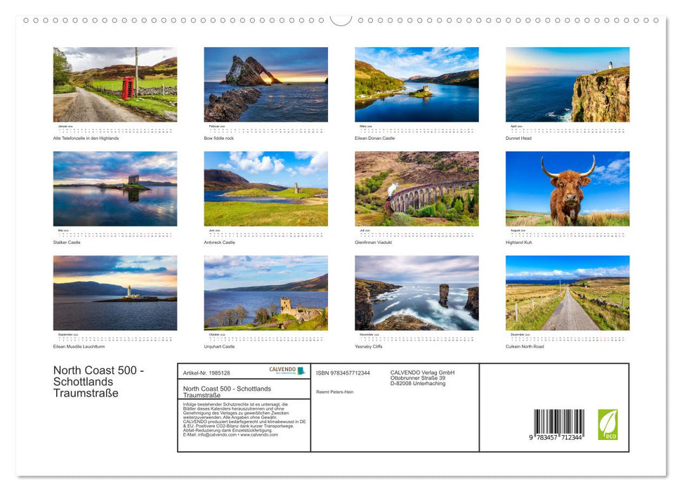 North Coast 500 - Schottlands Traumstraße (CALVENDO Premium Wandkalender 2026)