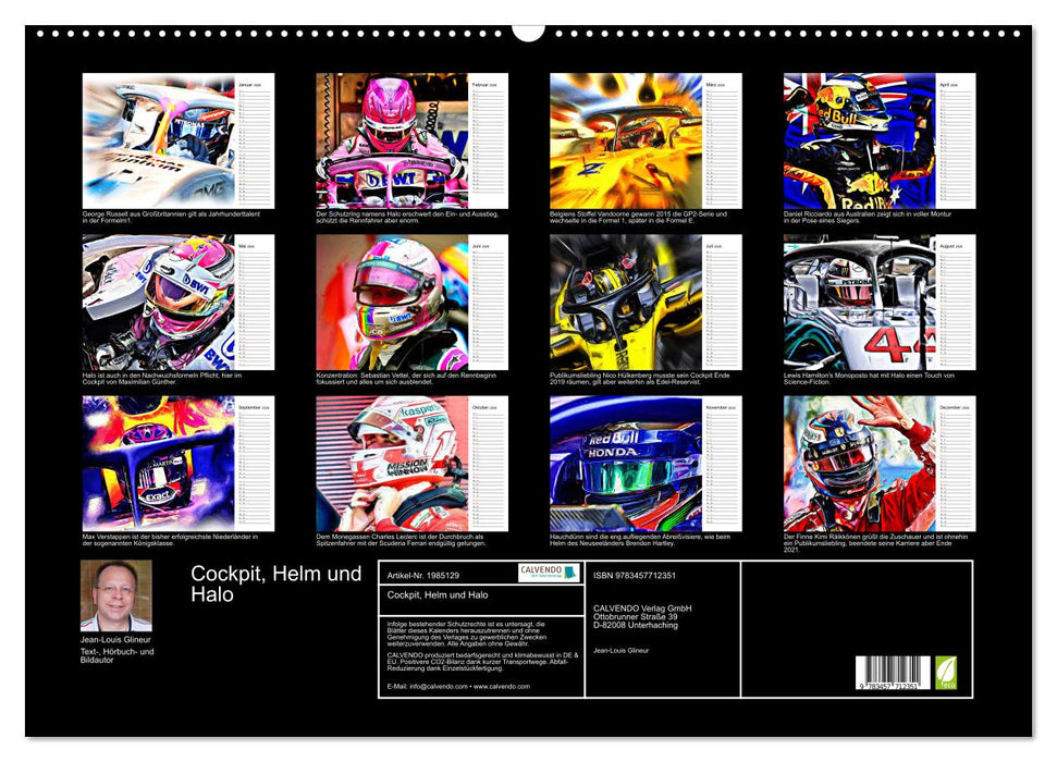 Cockpit, Helm und Halo (CALVENDO Wandkalender 2026)