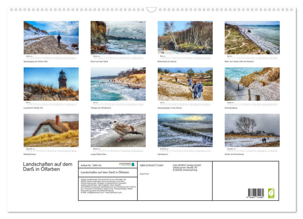 Landschaften auf dem Darß in Ölfarben (CALVENDO Wandkalender 2026)