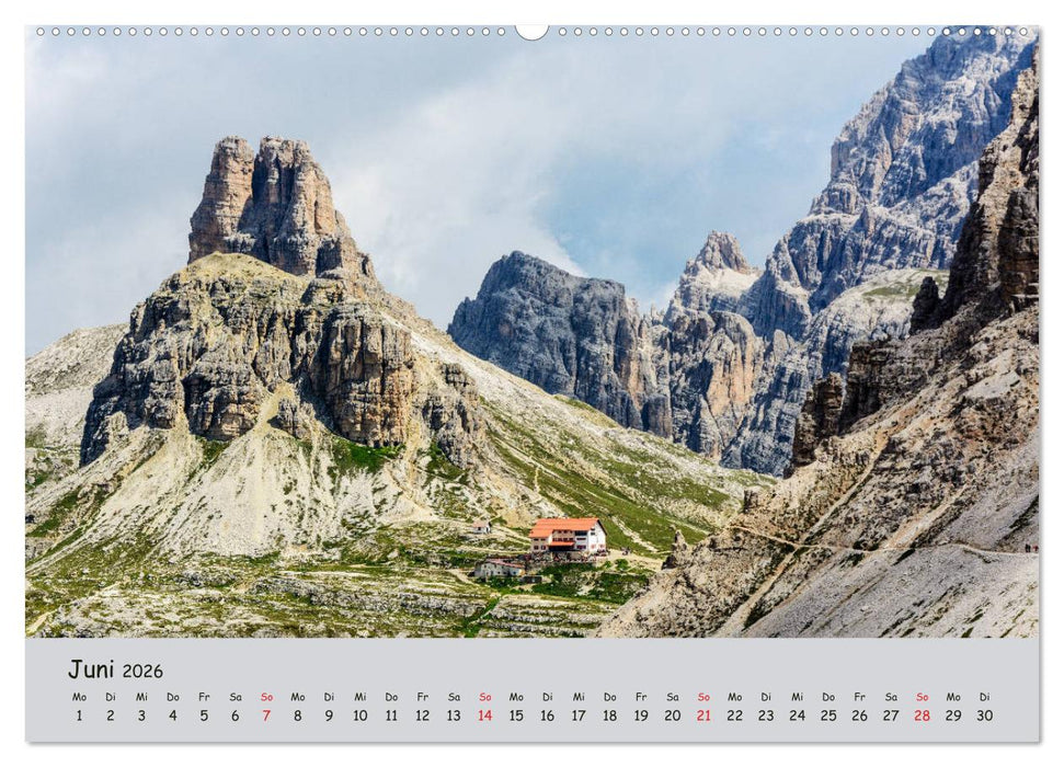 Wandern in den Dolomiten (CALVENDO Premium Wandkalender 2026)