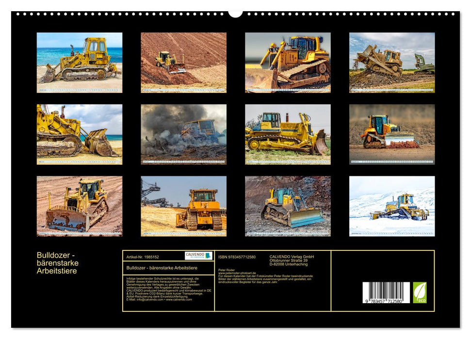 Bulldozer - bärenstarke Arbeitstiere (CALVENDO Premium Wandkalender 2026)