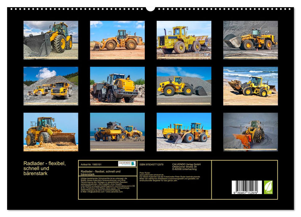 Radlader - flexibel, schnell und bärenstark (CALVENDO Premium Wandkalender 2026)