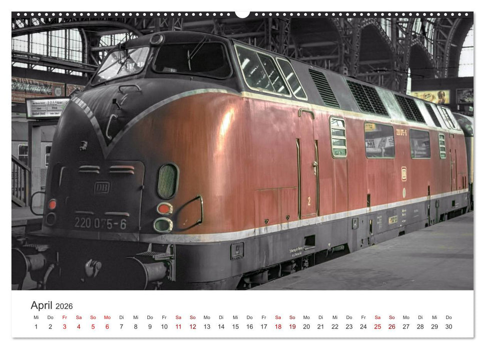 Deutsche Diesellokomotiven (CALVENDO Premium Wandkalender 2026)